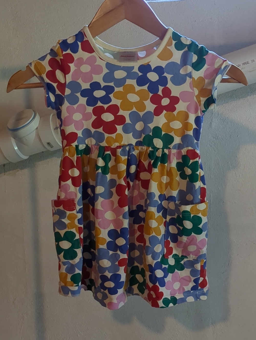 Girls Multicolor Floral Pocket Dress - Kids